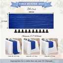 24 Pack Royal Blue Table Runner, Cheesecloth Table Runner Long Romantic Semi Sheer Rustic Boho Gauze Table Runners for Wedding Bridal Shower Birthday Party Decorations(17.7108 Inch)