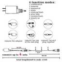 Dazzle Bright 300 LED Christmas String Lights, 100 FT Connectable Waterproof String Lights Green Wire with 8 Modes, Christmas Decorations for Indoor Outdoor Xmas Party Yard Garden (Warm White)