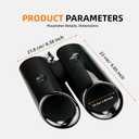 2PCS Exhaust Pipe Tail Throat Muffler Compatible with 2019-2025 Porsche Macan 2.0T,Stainless Steel Dual Exhaust Outlet Tail Throat Replacement Accessory