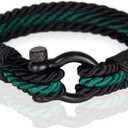 Paracord Bracelet for Men - Twisted Rope Bracelets for Men, Handmade Mens Bracelets Jewelry, Boyfriend Gifts Birthday, Pulseras Para Hombres, Men's Bracelet Gifts for Son, 3 Pack (8.5, RoyalGreen)