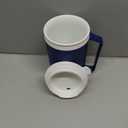 Sammons Preston Insulated Mug with Tumbler Lid, Durable Container for Hot and Cold Liquid Beverages, Tea, Smoothies, 12 oz Blue Travel Coffee Cup with Lid for Elderly, Disabled, Handicapped, Weak Grip