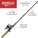 Zebco 33 Cork Reel and Fishing Rod Combo, Graphite Rod with Cork Handle, QuickSet Anti-Reverse Fishing Reel with Bite Alert, 10 Style: 5 Foot - Micro Spincast