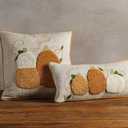 Mud Pie Thanksgiving Small Tufted Pumpkin Pillow, 
21" x 21"