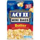 Act II Mini Bags Butter Microwave Popcorn, 1.58 oz., 3-Count Bags (Pack of 12), EXP DEC082026