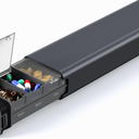 7 Day Weekly Metal Pill Organizer Travel, Kursoaya Premium Aluminum Daily Pill Box, Cute Portable Pill Case, Large Capacity Pill Holder for Supplements, Pills, Vitamins, Medicine (Matte Gray)