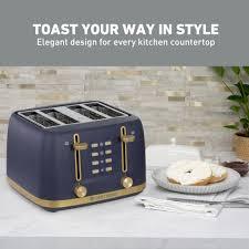 West Bend Timeless 4-Slice Toaster, White Blue