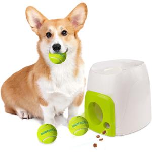 Interactive Dog Toy with Treat Dispenser, Puzzle Feeder, Fun Pet Toy Encourages Physical Exercise, Ball Pooch Toy for All Breeds