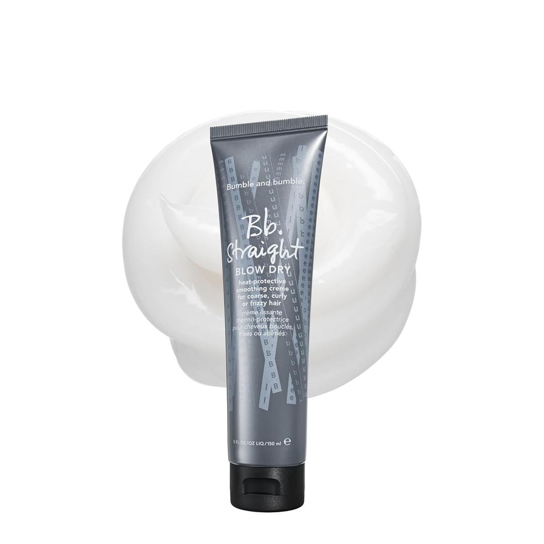Bumble and bumble. Straight Blow Dry Heat Protective Hair Styling Cream |Protects Against Frizz, Humidity, and Heat|Smooth Sleek Blowouts|For Medium to Thick Curly, Wavy, Straight Hair Types, 5 Fl Oz