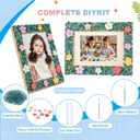 DIY Mosaic Picture Frame Craft Kit for Kids - Creative Arts & Crafts Glass Pebbles Activity for Girls & Boys, Decorate Your Own Photo Frame, Perfect Birthday & Christmas Gift for Kids Ages 6-12