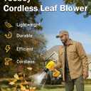 Hand Held Leaf Blower Cordless with Batterys and Charger 990,000 RPM Small Portable Mini Turbo Jet Blower for Makita 18V Battery Electric Powered Lawn Car Yard Snow Patio Dust Tool(2 Battery)