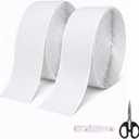 Self Adhesive Hook and Loop Tape, Heavy Duty Sticky Back Fastener Strips, Cut to Size Nylon Hook and Loop Roll (16FT x 0.75IN Each Roll), Strong Adhesive for Home, Office, Car, DIY Crafts-White