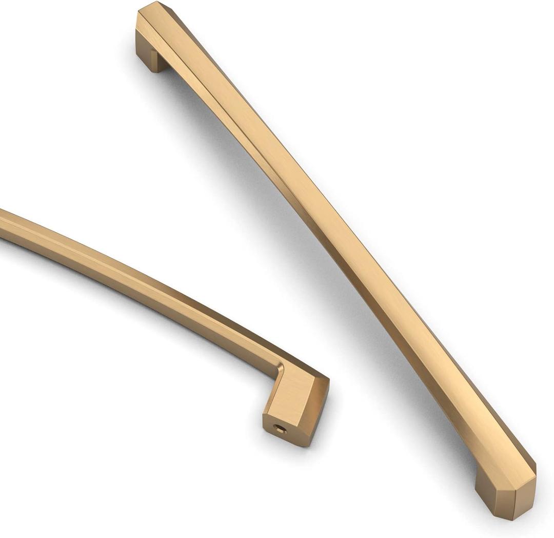 Asidrama 10 Pack 7 Inch(177mm) Champagne Bronze Kitchen Cabinet Handles, Brushed Brass Cabinet Pulls Kitchen Gold Cabinet Hardware for Cupboard Drawer Pulls
