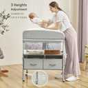 BabyBond Portable Baby Changing Table with 2 Storage Baskets (Beige)