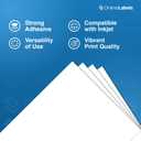 Waterproof Sticker Paper, 25 Sheets, White Matte Vinyl-Like, 8.5" x 11" Full Sheet Label, Works with Inkjet Printers Only, Compatible with Electronic Cutting Machines, OL177WJ, Online Labels