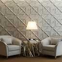 Art3d PVC 3D Wall Panel, Decorative Wall Tile in White 12-Pack 19.7"x19.7"