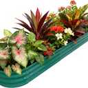 12x2x1 ft Raised Garden Bed, 12" Tall Galvanized Metal Raised Beds for Gardening Kit, Large Above Ground Planters Boxes for Outdoor Plants Vegetables, Flowers, Herbs, Fruits, Rust Resistant, Green