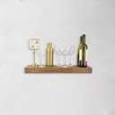 MCS Floating Shelf, Room Decor Wooden Shelf, Walnut Woodgrain, 24 x 8 Inch