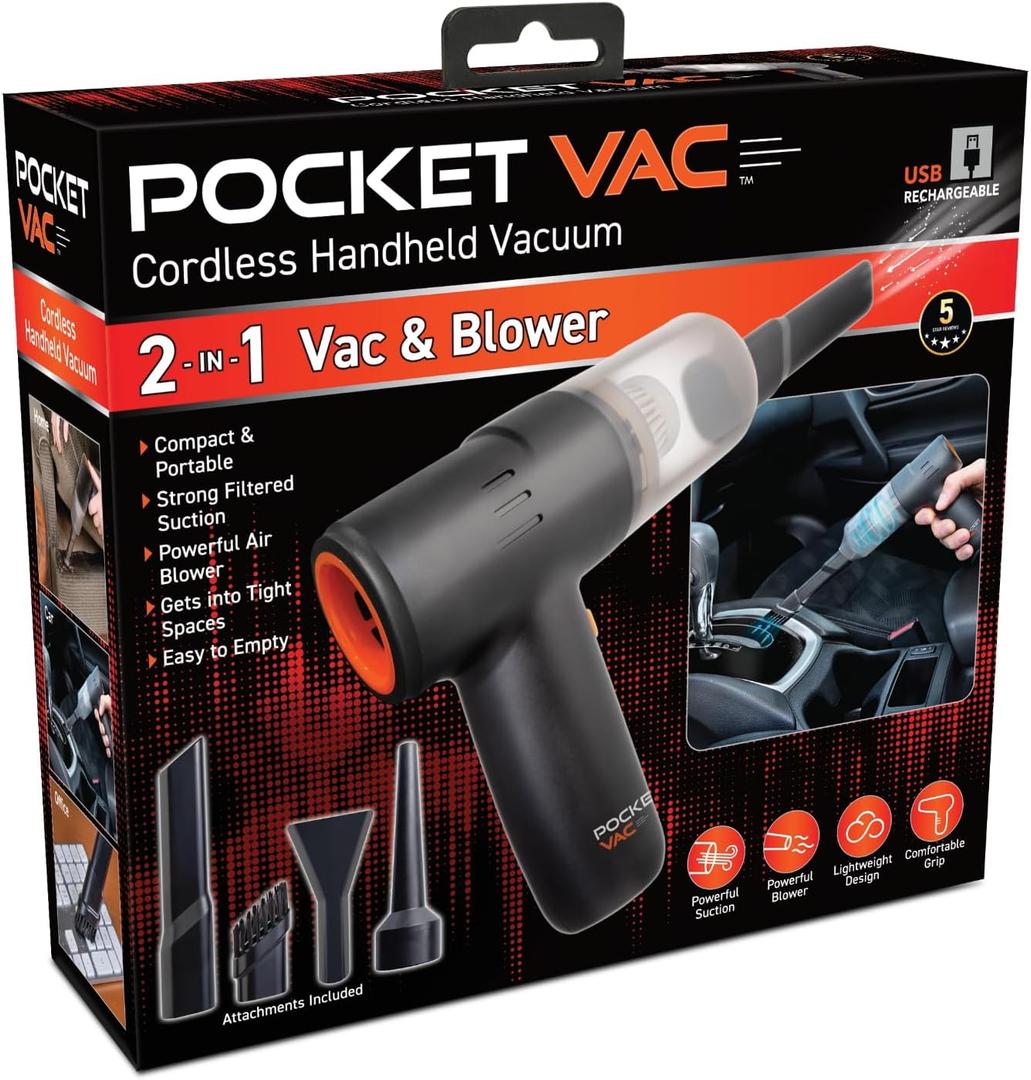 Handheld Vacuum Compact Wireless Vacuum Cleaner, Lightweight Hand Held Vacuuming for Home Kitchen Car Corner Upholstery Pet Hair Dust Crumbs Cleaning