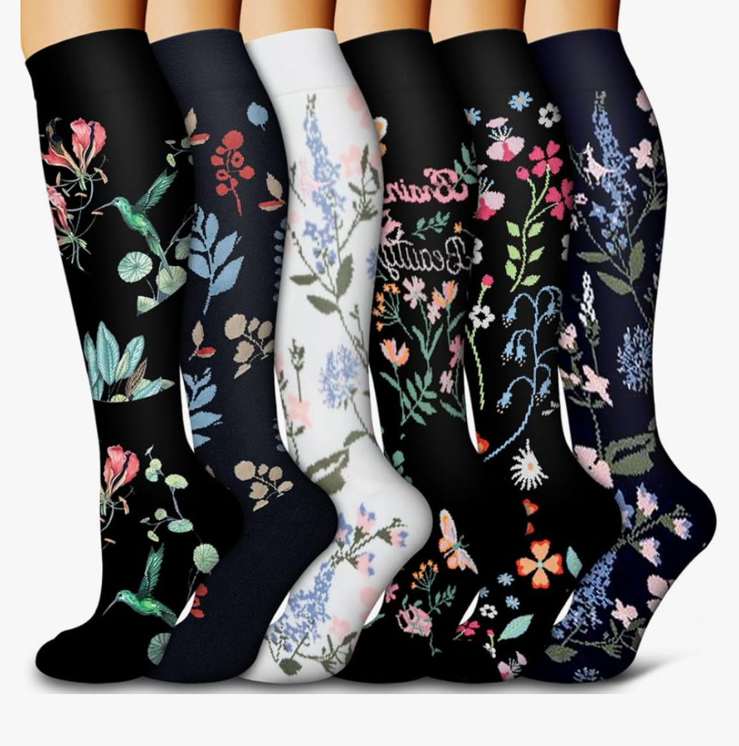 Bluemaple Copper Compression Socks For Women & Men Circulation - Best for Running,Nursing,Hiking,Flight&Travel S/M