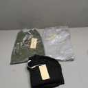 Ekouaer Maternity Shirts 3 Packs Pleated Long Sleeve Tops Tunic Casual Pregnancy Clothes, L