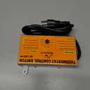 Attic Fan Thermostat-Control, Adjustable Thermostat with Overload Protector, Temperature Controlled Attic Fan, with Socket Easy to Install, Exhaust Fan Temperature Controller for Workshop, Greenhouse