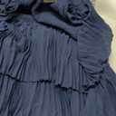 SCOMCHIC Women's Plus Size Formal Wedding Guest Evening Party Dress Short Sleeve Pleated Tiered Chiffon Bridesmaid Dresses XL
