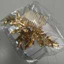 JAKAWIN Leaf Bride Wedding Hair Comb Gold Crystal Hair Piece Rhinestone Bridal Hair Accessories for Women (Gold)