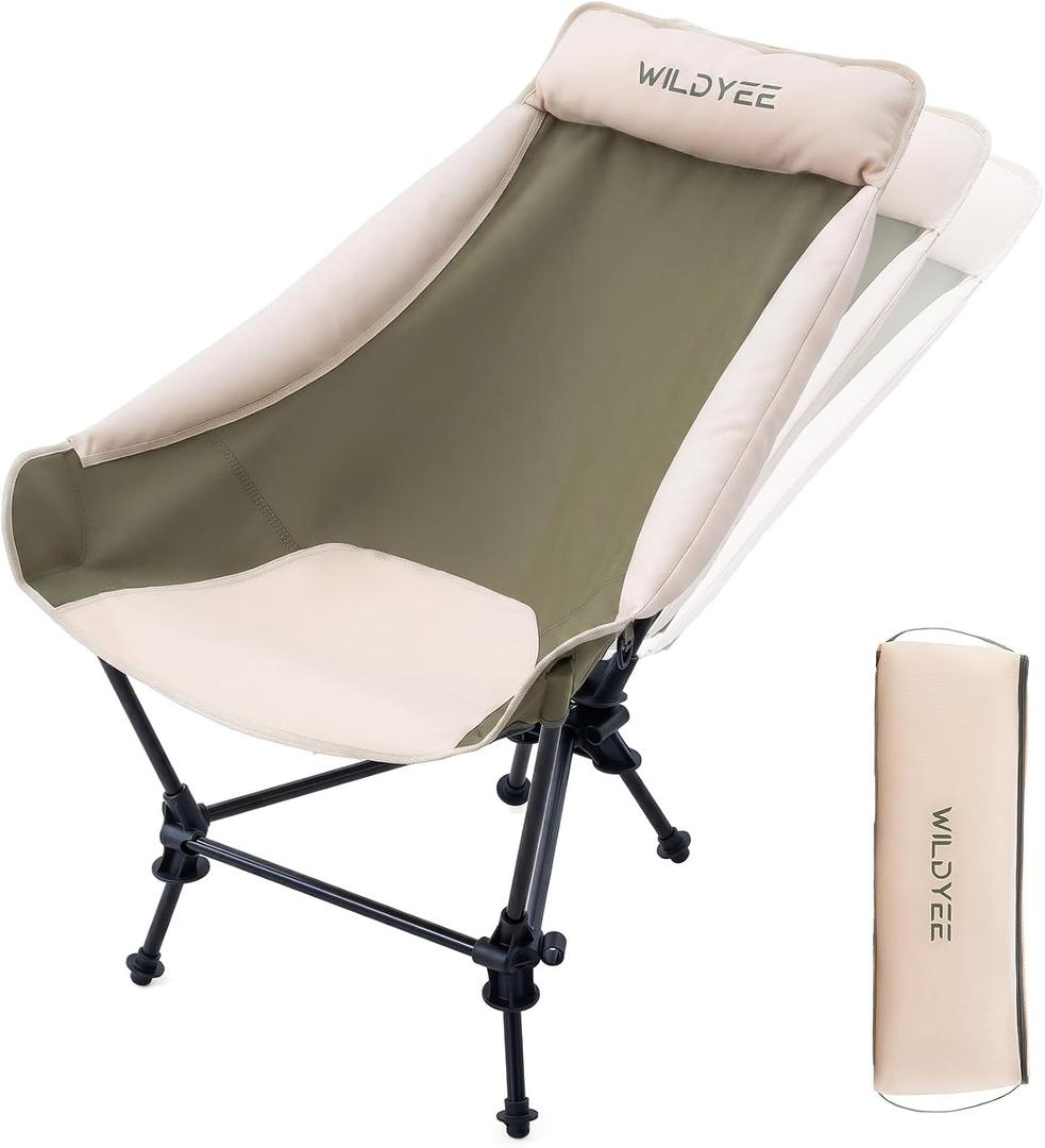 Folding Rocking Camping Chair with High Back, Carry Bag, Standard