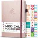 Clever Fox Compact A5 Medical Planner 12-Month  Medical Notebook, Health Diary, Wellness Journal to Track Health 12 Months (Rose Gold)