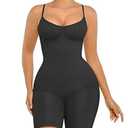 FeelinGirl Hip Enhancer Bodysuit Body Shaper Plus Size Seamless Full Body Waist Trainer Tummy Control Shapewear Back Support Black 3XL/ 4XL
