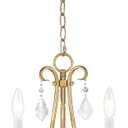 Livex Lighting 40873-48 Daphne 3 Light AGL Mini Chandelier, Antique Gold Leaf, 13.88"l X 13.88"w X 14.88"h