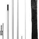 LookOurWay Feather Flag Pole Kit - 13 Feet Tall Swooper Flag Pole Kit with Rotating Ground Spike - Banner Flag Pole for 12ft Arc Shaped Outdoor Advertising Flags