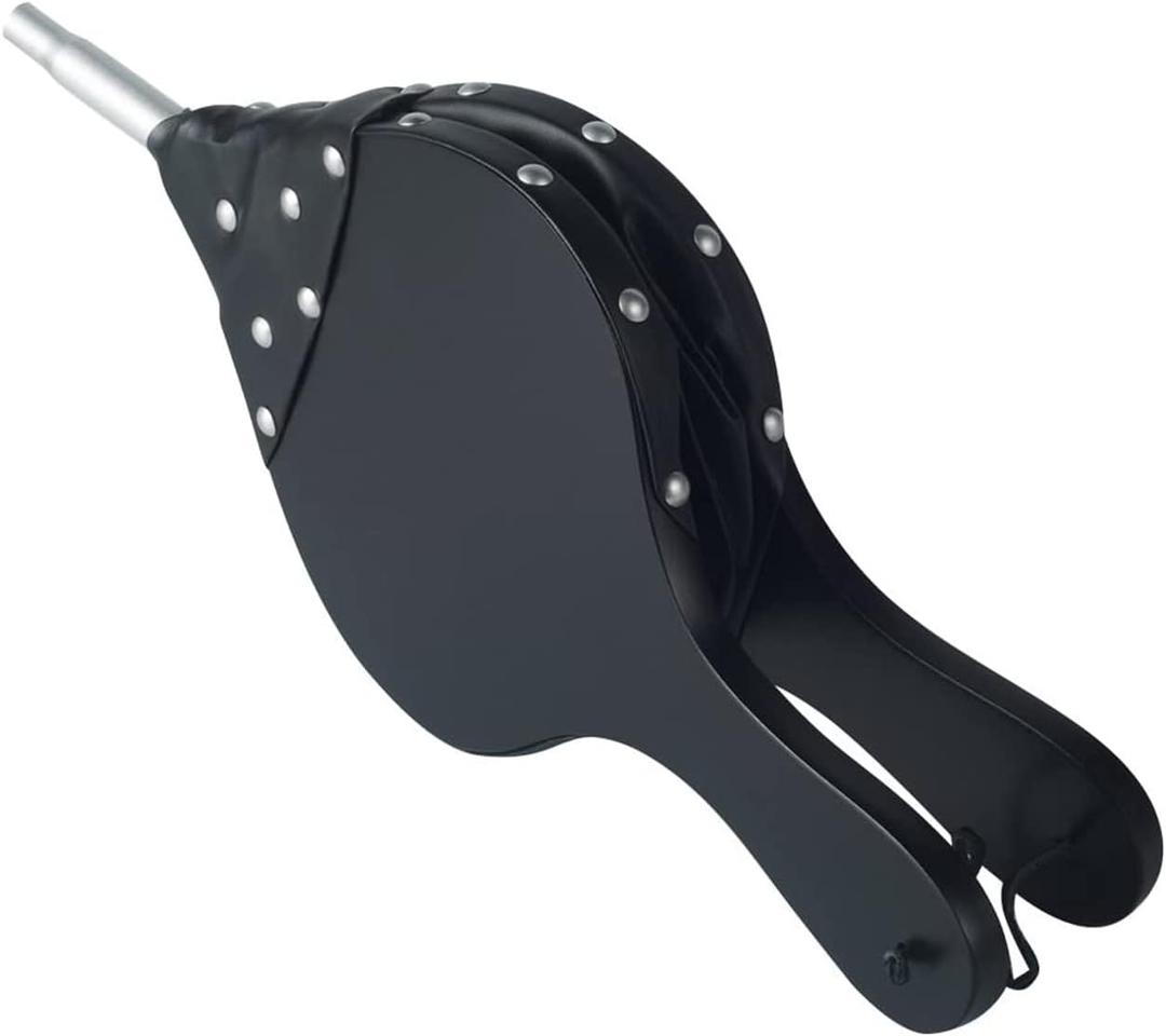 Tosnail 17" x 7.5" Wood Bellows Fireplace Bellows, Wood Air Bellows - Black