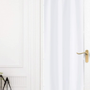 Thermal Insulated French Door Curtain Side Panels, Room Darkening Curtains Draperies 72 inches Long Front Door Shade for Glass, 1 Piece, 25" Wide, Pure White