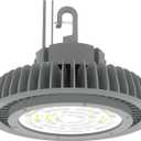 150W LED High Bay Light Grey UFO Led Shop Lights 20250LM 5000K, 0-10V Dimmable 100-277V Commercial Lights for Factory Church Barn Warehouse