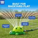 TOY Life 2-in-1 Turtle Sprinkler for Kids with Bubble Machine Kids Water Sprinkler for Yard, Outdoor Water Toys for Kids Ages 3-5 4-8, Rotating Backyard Sprinkler Toy for Outdoor Summer Water Play