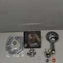 Shower System,Bathroom Rain Mixer Shower Combo Set with Wall Mounted Rainfall Shower Head Diverter Flexible Hose Adjustable Extension Arm