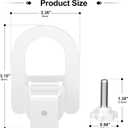 Lutown-Teen 6PCS White Non Slip Mattress Gaskets, Adjustable Mattress Holder for Metal Bed Frame, Keep in Place Sliding Gripper, Anti-Slip Slide Stopper