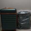 Luggage Sets 3 Piece, Carry On Luggage 20In With Spinner Wheels,PC Hardside Suitcase Set with TSA Lock,Durable Carry On Suitcase With Travel Backpack for Men (Dark Green, 3 piece set (BP/20inch))