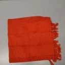 ZeeMart Macrame Style Boho Table Runner, Red Table Runners 48 Inches Long, Farmhouse Woven Home Decor, 12x48 Inch, Red