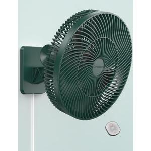 12 Inch Wall Mount Fan with Remote, 4-Speed Oscillating Quiet Fan with 90 Wide-Angle & 125Tilt, Timer, Include 8.2ft Cord and Power Adapter for Bedroom, Bathroom, RV, Kitchen, Office,High Velocity
