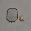 Pressed Flower Frames, Glass Floating Frames for Display Dried Plant Specimen Picture, Hanging Brass Photo Frame with Chain, Double Clear Glass, Vintage Wall Decor, Octagon, Gold, 4x6 Inches