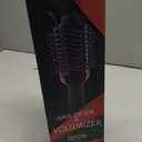 Hair Dryer Brush Blow Dryer in One, Upgraded 4 In 1 Hair Dryer and Styler Volumizer With Negative Ion Anti-Frizz Ceramic Titanium Barrel Hot Air Hair Straightener Brush (Black/Pink)