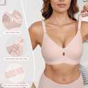 DEANGELMON Bras for Women No Underwire Seamless Bras - Wireless Push Up Full Coverage Bralettes Comfort Bra - Back Fat Smoothing No Wire Bralette for Womens - Padded Soft Lift Bralettes(2P6,XXXL) (XXXL)