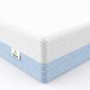 Dourxi Crib Mattress, Dual Sided Comfort Memory Foam Toddler Bed Mattress, Triple-Layer Breathable Premium Baby Mattresses for Infant and Toddler w/Removable Outer Cover - White&Blue