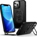 Shields Up for iPhone 11 Pro Max Case with Stand, Phone Case with Double Ring Holder [Adjustable & Foldable] Protective Translucent Matte Cover for iPhone 11 Pro Max 6.5 inch - Frosted Black