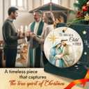 3 x Nativity Scene Ornament 2025, Catholic Gifts for Christian Family, Believers, Friends, Neighbors, Holy Family with Baby Jesus Ceramic Ornaments for Religious Christmas Decorations