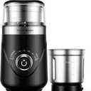 Coffee Grinder, Adjustable Electric Grinder with Timing Knob, Coffee Bean and Spice Grinder with Removable Stainless Steel Bowl, Automatic for French Press and Espresso (CG638B)