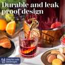 FOODLE Extra Large Glass Drink Dispenser with Spigot - Glass Beverage Dispenser with Stand - Perfect for Parties & Catering - Pitcher for Lemonade, Water, Sangria & Juice - Leakproof Spout - 3 Gallon