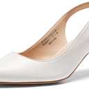 DREAM PAIRS Women's Kitten Heels Slingback Closed Pointed Toe Low Pumps Shoes Women Party Wedding Sexy Casual Dress Shoes (9)